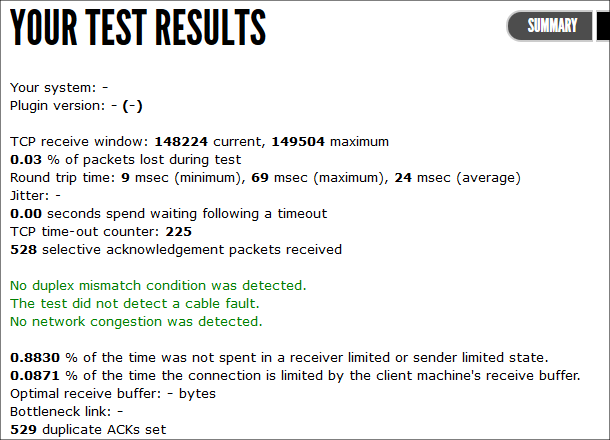 M-Lab test result 2