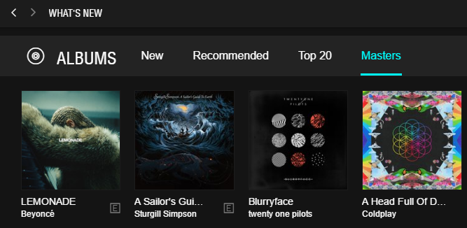 Tidal Masters albums