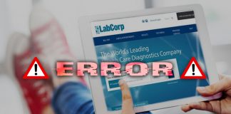 LabCorp Website Error