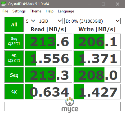 Seagate Barracuda Crystal Disk Mark test result